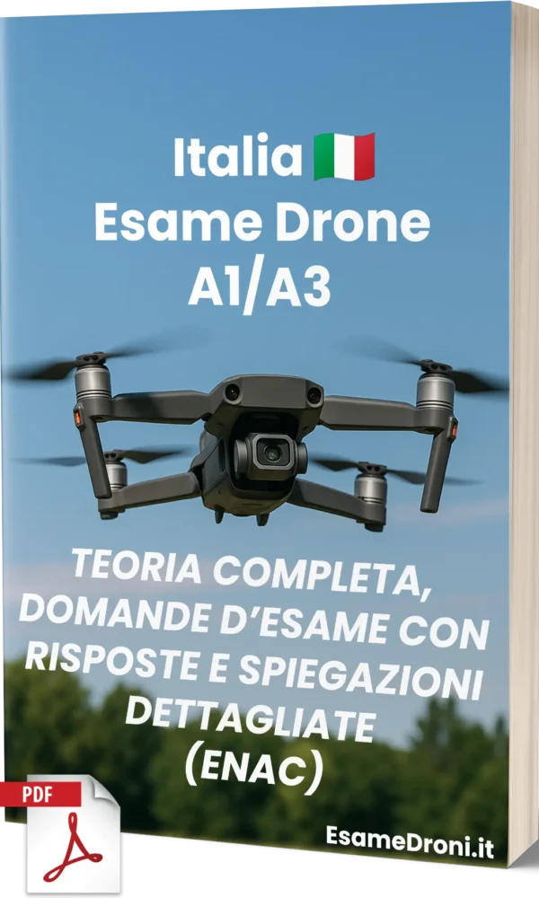 Esame Drone A1/A3 Italia – Teoria completa, 500+ domande stile esame con risposte e spiegazioni dettagliate - immagine 1