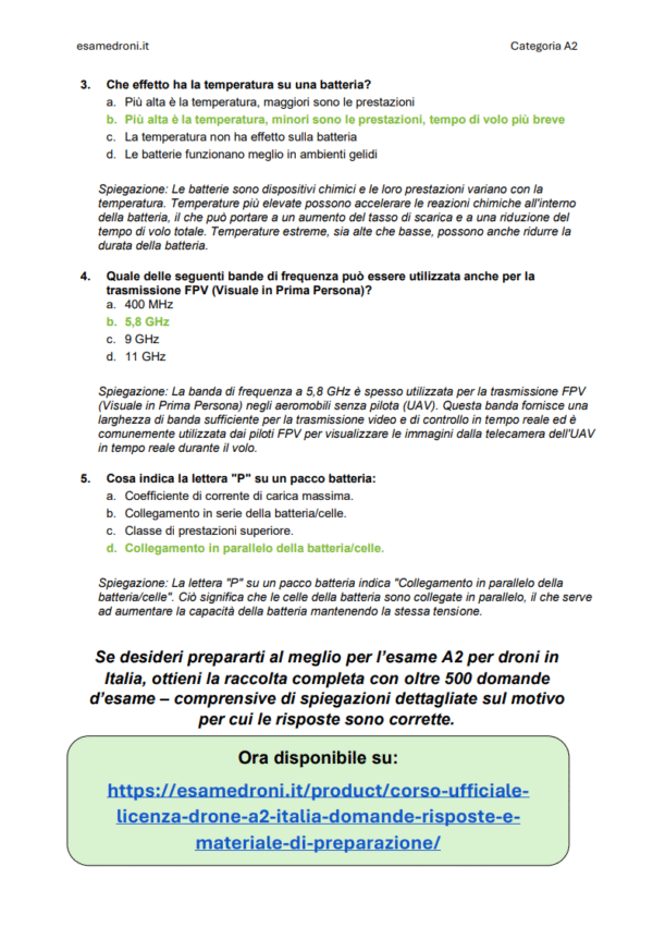 Corso Ufficiale Licenza Drone A2 Italia – Domande, Risposte e Materiale di Preparazione - immagine 6
